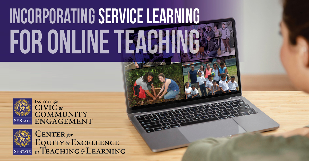 Incorporating Service Learning For Online Teaching teaching using a laptop