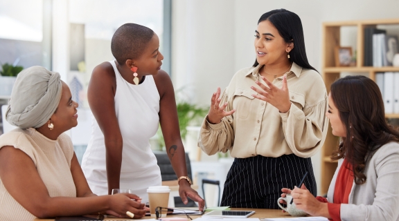 Confident smiling group of people
